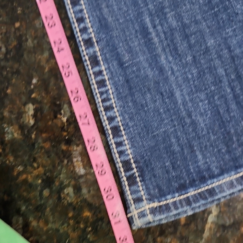 Miss Me Blue Skinny Jeans with Distressed Vintage Look - Picture 5 of 6